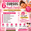 Pack de 6 CURSOS  MASAJISTA PROFESIONAL + BONO de regalo