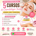 Pack de  5 CURSOS DE COSMETOLOGIA FACIAL + curso de regalo