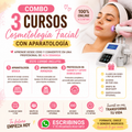 Pack de 3 CURSOS DE COSMETOLOGIA FACIAL CON APARATOLOGIA