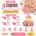Pack  de 4 CURSOS DE MANICURA PROFESIONAL + CURSO NAIL ART de regalo