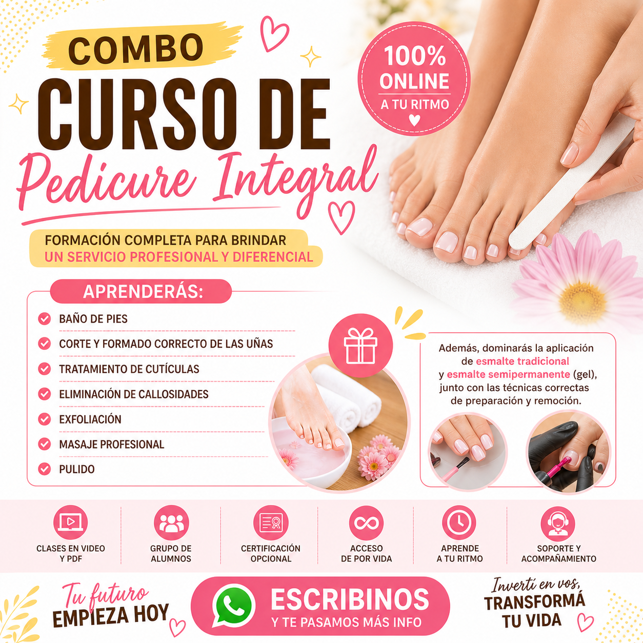 Curso de PEDICURE INTEGRAL PROFESIONAL (DESDE CERO)